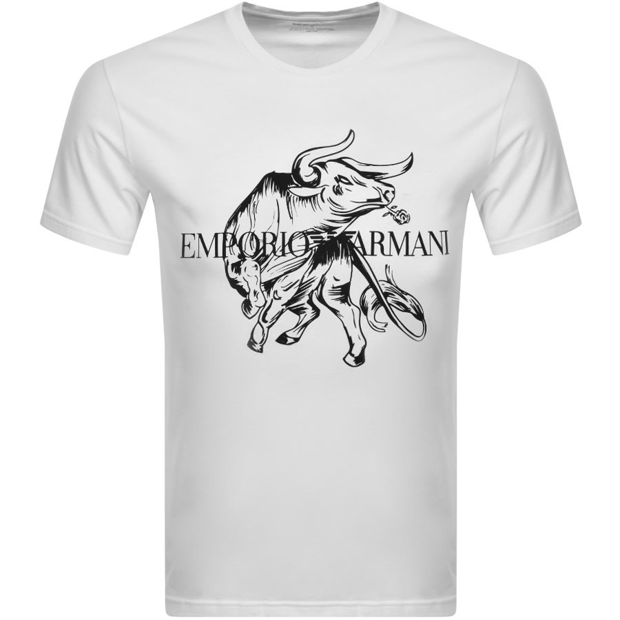 Alternative Image for ProductEmporio Armani Crew Neck Logo T Shirt White1